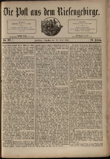 Die Post aus dem Riesengebirge, 1891, nr 97