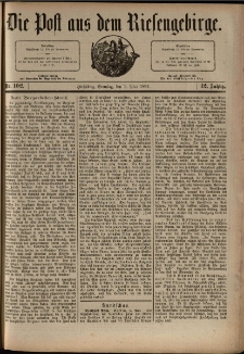 Die Post aus dem Riesengebirge, 1891, nr 102