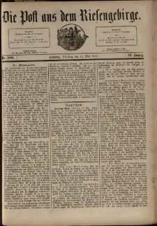 Die Post aus dem Riesengebirge, 1891, nr 108