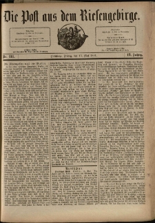 Die Post aus dem Riesengebirge, 1891, nr 111