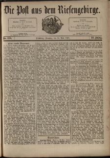 Die Post aus dem Riesengebirge, 1891, nr 118