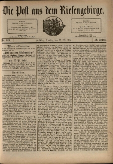 Die Post aus dem Riesengebirge, 1891, nr 119
