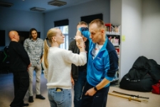 Warsztaty z Jeleniog&oacute;rskim Klubem Aikido Seizan Dojo (fot. 1) [Dokument ikonograficzny]