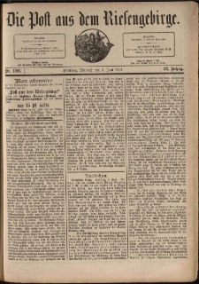 Die Post aus dem Riesengebirge, 1891, nr 126