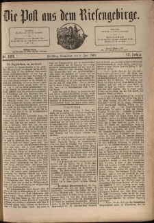 Die Post aus dem Riesengebirge, 1891, nr 129