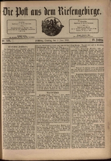 Die Post aus dem Riesengebirge, 1891, nr 131