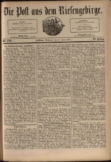 Die Post aus dem Riesengebirge, 1891, nr 132