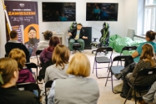 Spotkanie z Szymonem J. Wr&oacute;blem (fot. 5) [Dokument ikonograficzny]