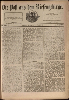 Die Post aus dem Riesengebirge, 1891, nr 134