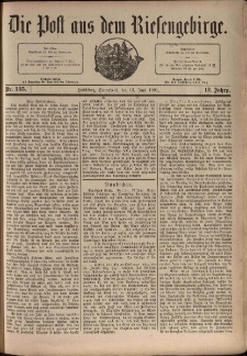 Die Post aus dem Riesengebirge, 1891, nr 135