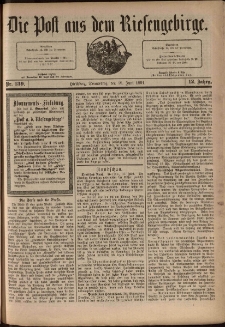 Die Post aus dem Riesengebirge, 1891, nr 139