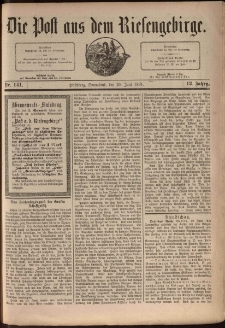 Die Post aus dem Riesengebirge, 1891, nr 141