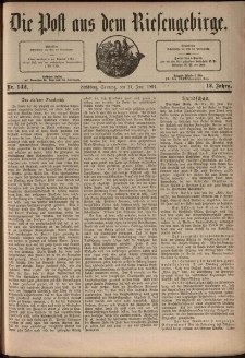 Die Post aus dem Riesengebirge, 1891, nr 142