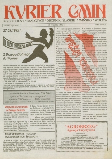 Kurier Gmin, 1992, nr 38 [18 września] [Dokument elektroniczny]