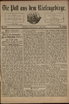 Die Post aus dem Riesengebirge, 1892, nr 127