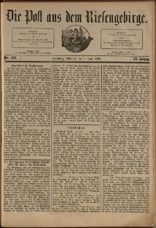 Die Post aus dem Riesengebirge, 1892, nr 131