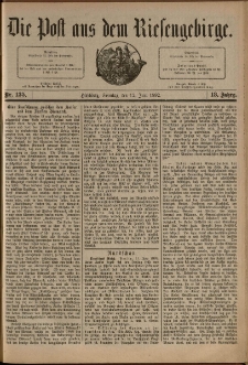 Die Post aus dem Riesengebirge, 1892, nr 135