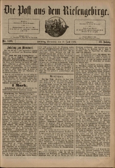 Die Post aus dem Riesengebirge, 1892, nr 140