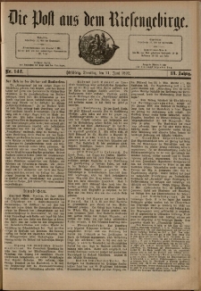 Die Post aus dem Riesengebirge, 1892, nr 142