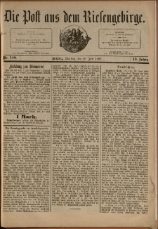 Die Post aus dem Riesengebirge, 1892, nr 148