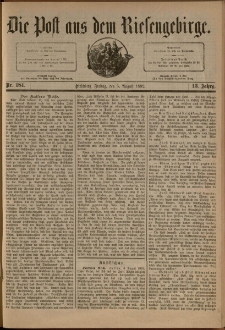 Die Post aus dem Riesengebirge, 1892, nr 181
