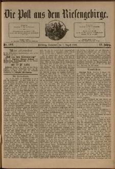 Die Post aus dem Riesengebirge, 1892, nr 182