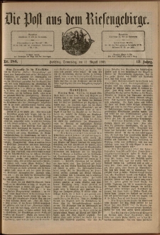 Die Post aus dem Riesengebirge, 1892, nr 186