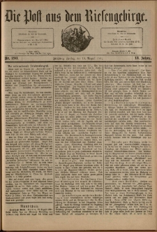 Die Post aus dem Riesengebirge, 1892, nr 193