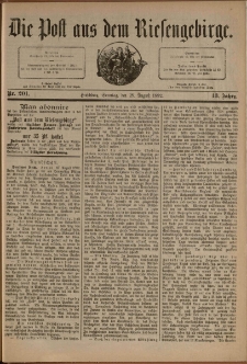 Die Post aus dem Riesengebirge, 1892, nr 201