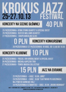 XII Międzynarodowy Krokus Jazz Festiwal - ulotka [Dokument życia społecznego]