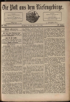 Die Post aus dem Riesengebirge, 1891, nr 125