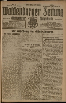 Waldenburger Zeitung, Jg. 67, 1921, nr 3