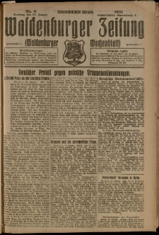 Waldenburger Zeitung, Jg. 67, 1921, nr 8