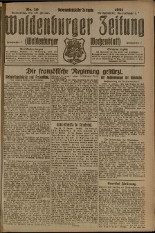 Waldenburger Zeitung, Jg. 67, 1921, nr 10