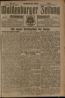 Waldenburger Zeitung, Jg. 67, 1921, nr 11