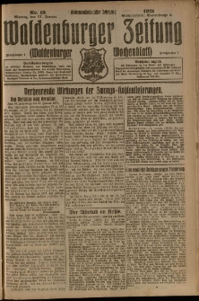 Waldenburger Zeitung, Jg. 67, 1921, nr 13