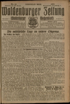 Waldenburger Zeitung, Jg. 67, 1921, nr 15