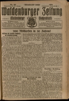 Waldenburger Zeitung, Jg. 67, 1921, nr 22