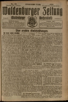Waldenburger Zeitung, Jg. 67, 1921, nr 26