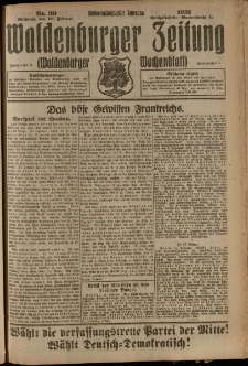Waldenburger Zeitung, Jg. 67, 1921, nr 39