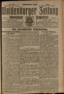 Waldenburger Zeitung, Jg. 67, 1921, nr 46