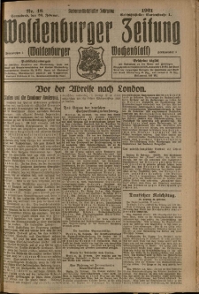 Waldenburger Zeitung, Jg. 67, 1921, nr 48