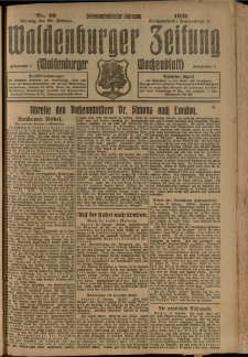 Waldenburger Zeitung, Jg. 67, 1921, nr 49