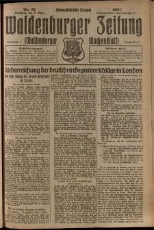 Waldenburger Zeitung, Jg. 67, 1921, nr 51