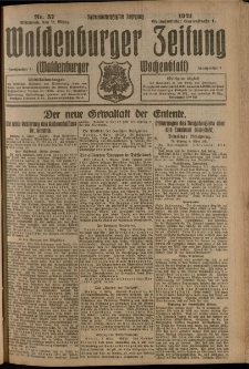 Waldenburger Zeitung, Jg. 67, 1921, nr 57