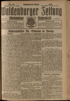 Waldenburger Zeitung, Jg. 67, 1921, nr 58