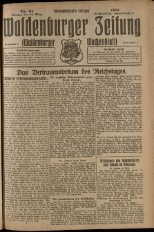 Waldenburger Zeitung, Jg. 67, 1921, nr 61