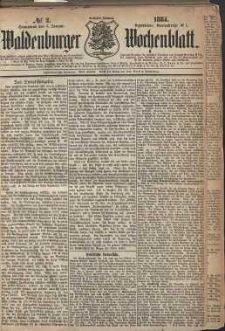Waldenburger Wochenblatt, Jg. 30, 1884, nr 2