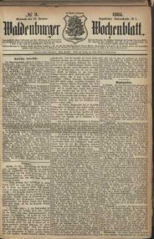 Waldenburger Wochenblatt, Jg. 30, 1884, nr 9