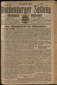Waldenburger Zeitung, Jg. 67, 1921, nr 84